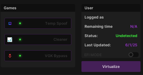 Spoofer Info Screenshot